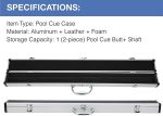 YALLA HomeGym Billiard Pool Aluminum Cue Case - Image 4