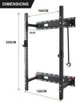 YALLA HomeGym Commercial Foldable Wall-Mounted Squat Rack - Image 4
