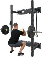 YALLA HomeGym Commercial Foldable Wall-Mounted Squat Rack - Image 3