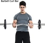 YALLA HomeGym OLYMPIC CURL BAR (1.2M/12KG), Chrome-Plated Solid Steel Structure, Anti-Slip Hand Grip - Image 3