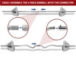 YALLA HomeGym 55KG Adjustable Chrome Dumbbell Barbell Set - Image 3