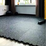 20MM Black & Blue  Rubber Heavy-Duty Floor Exercise Mat , Interlocking Floor Tiles (1 Squared Meter) - Image 6