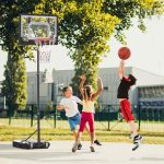 Kids 5ft to 7ft Adjustable Basketball Hoop (32” Backboard) - Image 3