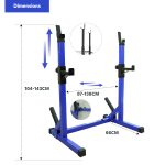 YALLA HomeGym Commercial Home Adjustable Heavy-Duty Squat Rack Stand, Bench Press Rack, BLUE - Image 5