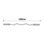 YALLA HomeGym OLYMPIC CURL BAR (1.2M/12KG), Chrome-Plated Solid Steel Structure, Anti-Slip Hand Grip - Image 6