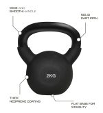 YALLA HomeGym Kettlebells Cast Iron Rubber Coated Floor Friendly Kettlebells - Image 2